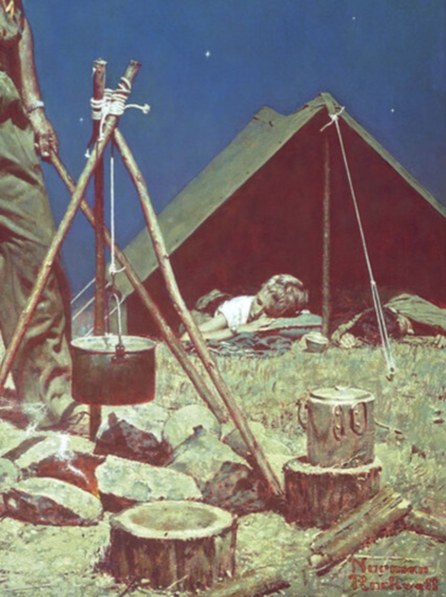 Norman Rockwell "The Scoutmaster, 1956" Offset Lithograph - Image 5 of 5