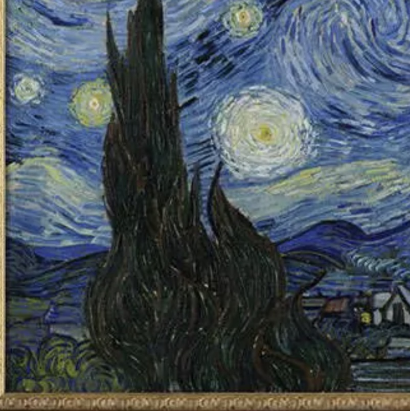 Vincent Van Gogh "Starry Night, 1889" Oil Painting, After - Image 4 of 5
