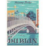 Dublin, Ireland Travel Poster