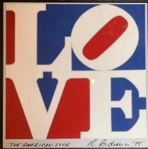 After Robert Indiana, The American Love. (Aluminum).