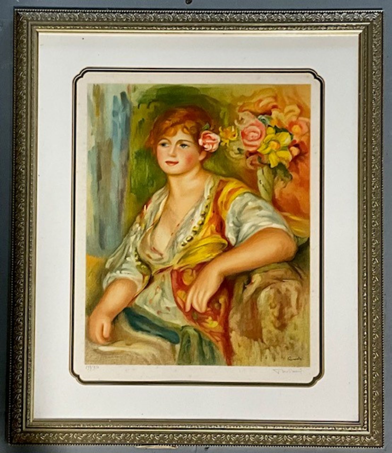 RENOIR LITHOGRAPH PENCIL SIGNED AND NUMBERED