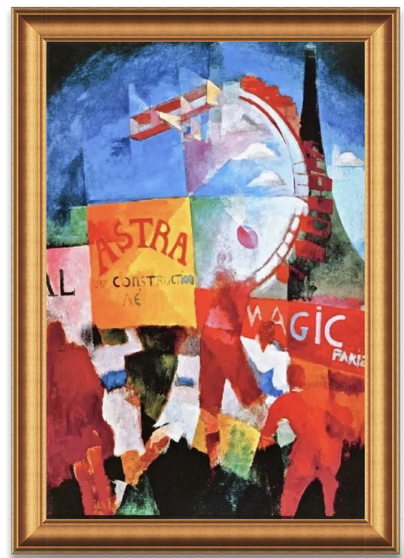 Robert Delaunay "The Cardiff Team, 1913" Oil Painting, After