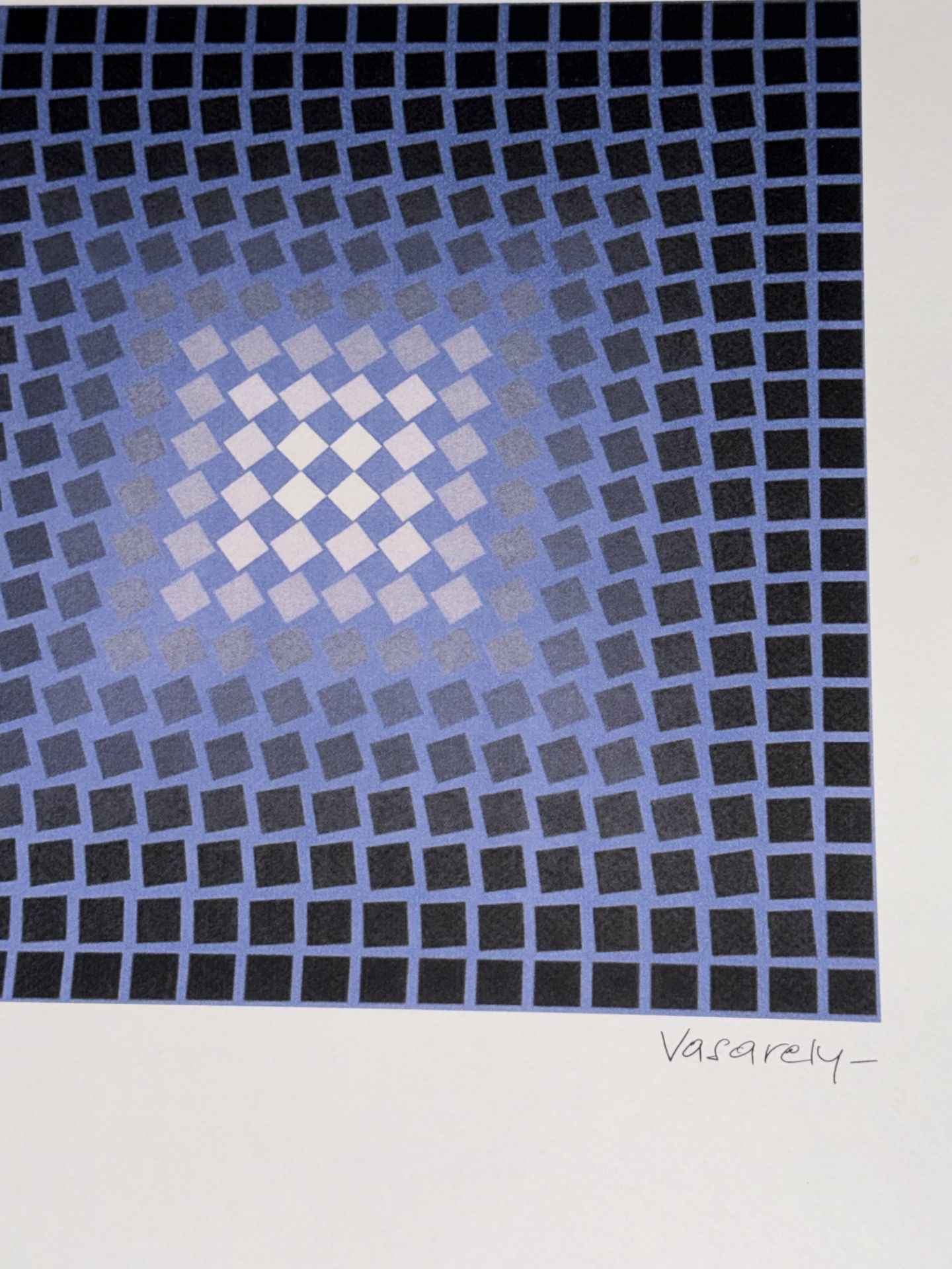 Victor Vasarely offset lithograph plate signed hand numbered - Bild 2 aus 4