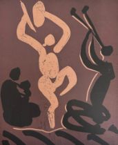 Pablo Picasso "Mother and Child, with Dancer and Flute Player" Print