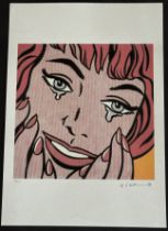 Roy Lichtenstein offset lithograph plate signed pencil numbered