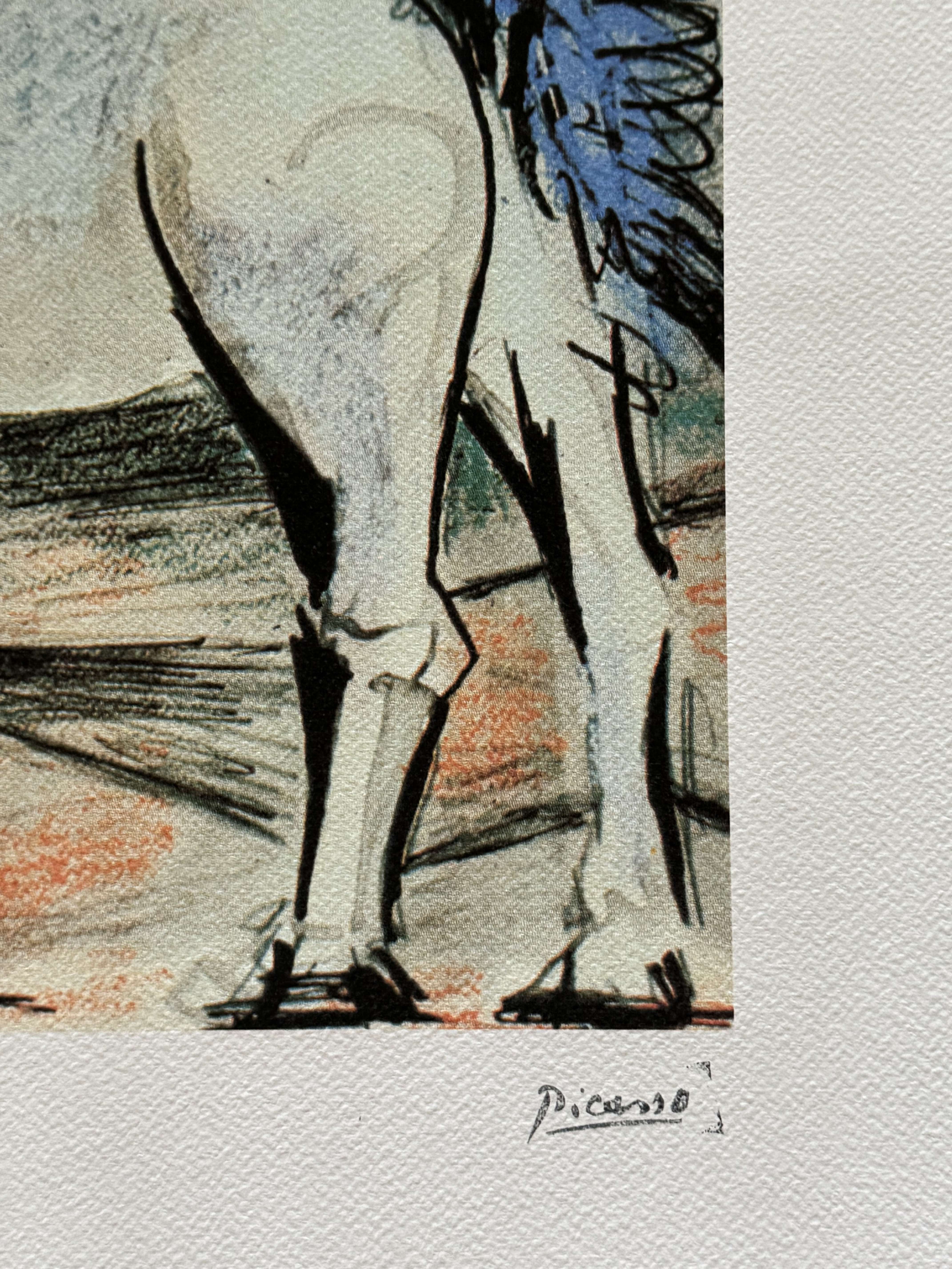 Pablo Picasso horse offset lithograph plate signed hand numbered - Image 2 of 4