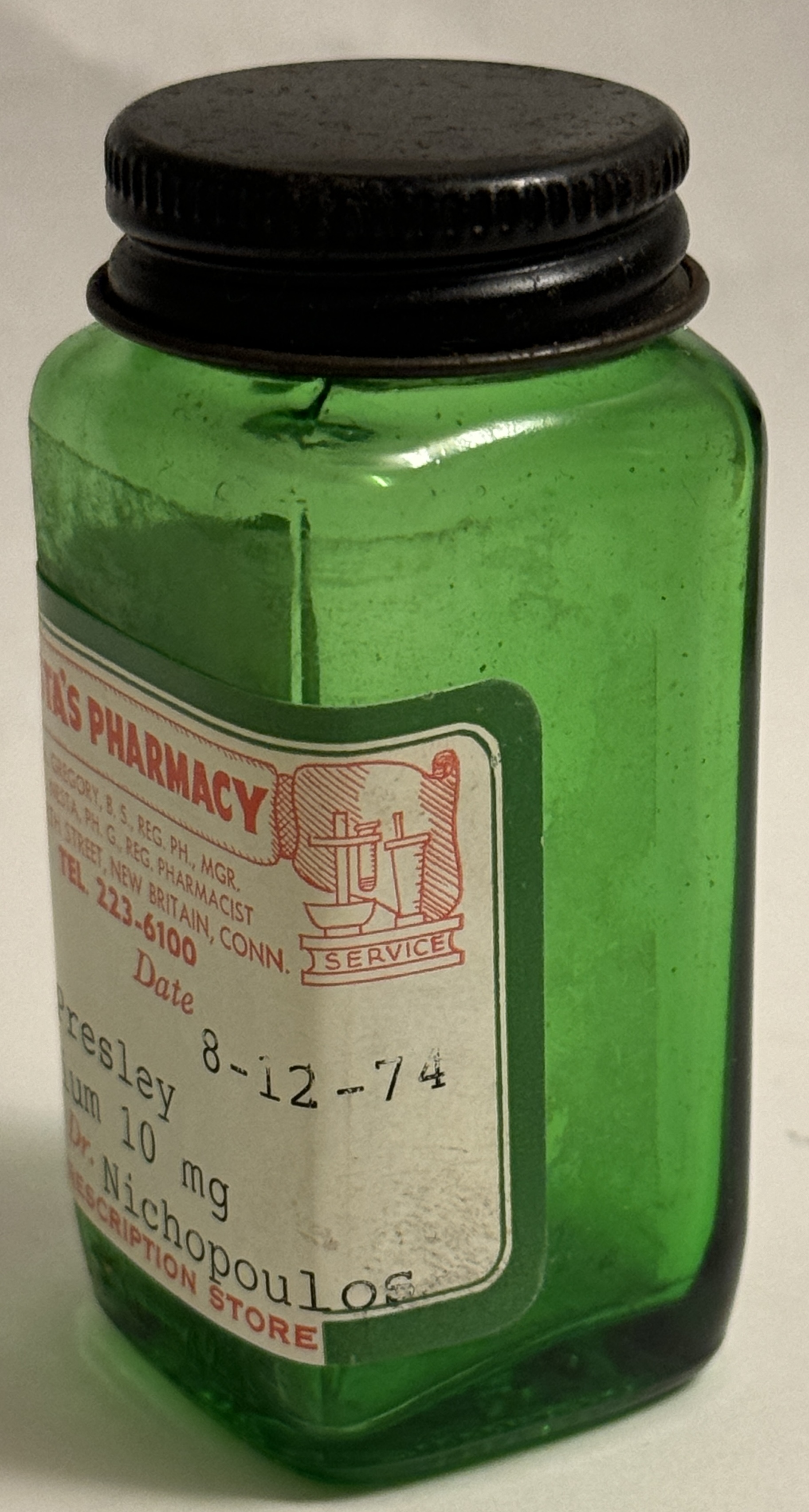Elvis Presley Valium prescription bottle - Image 2 of 7