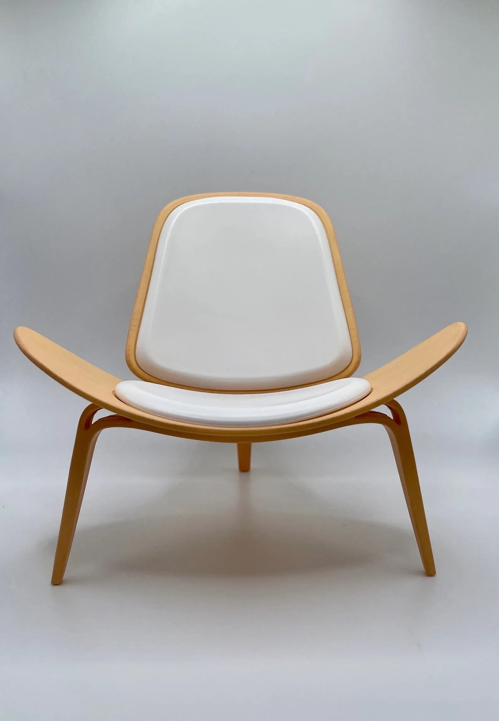 Three Hans Wegner Shell Chairs, Scale Model Desk Displays - Image 3 of 8