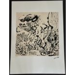 Jackson Pollock offset lithograph plate signed