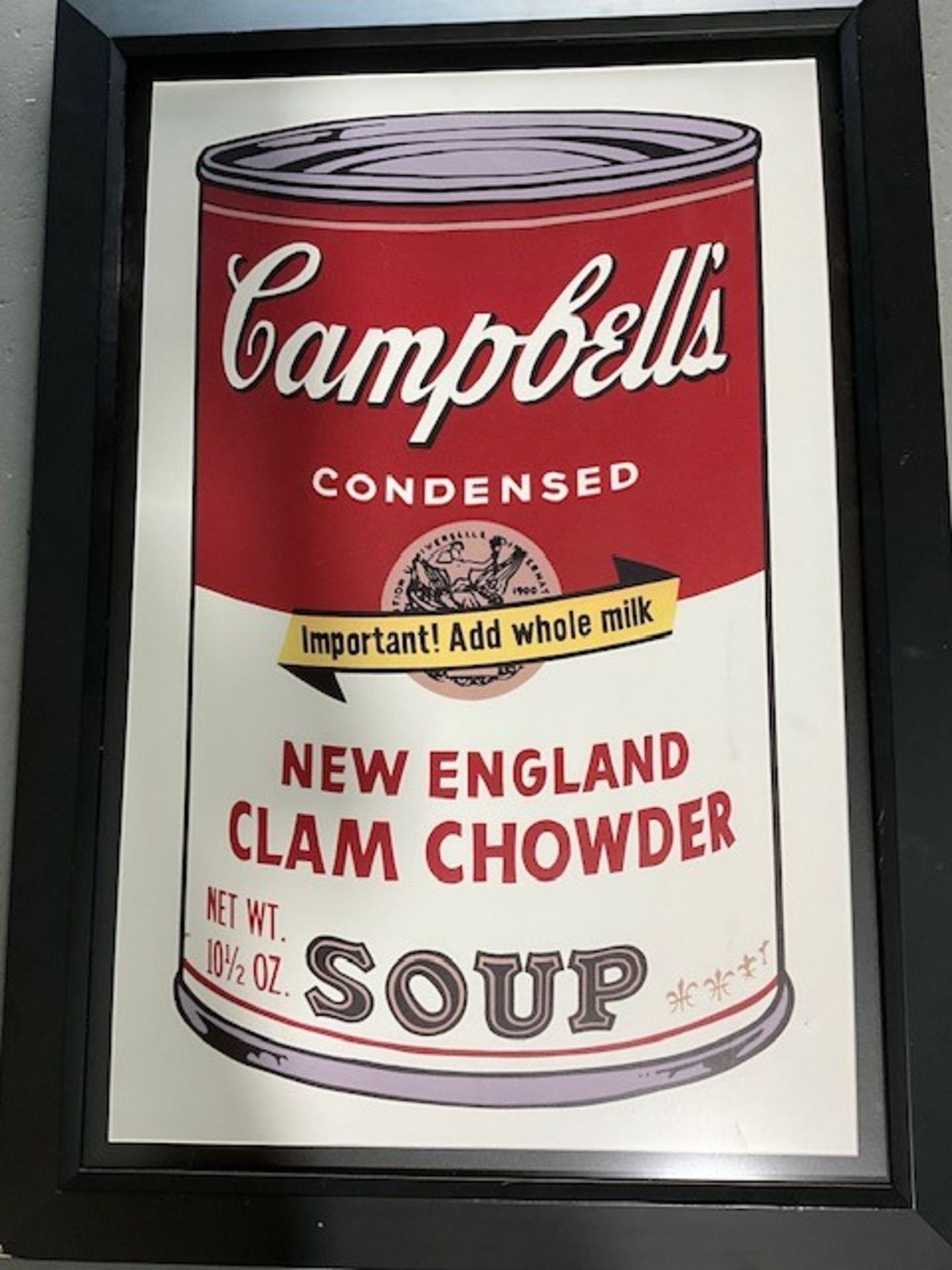 ANDY WARHOL NEW ENGLAND CLAM CHOWDER SIGNED/NUMBERED LITHOGRAPH - Bild 2 aus 5