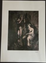 Pablo Picasso offset lithograph plate signed hand numbered