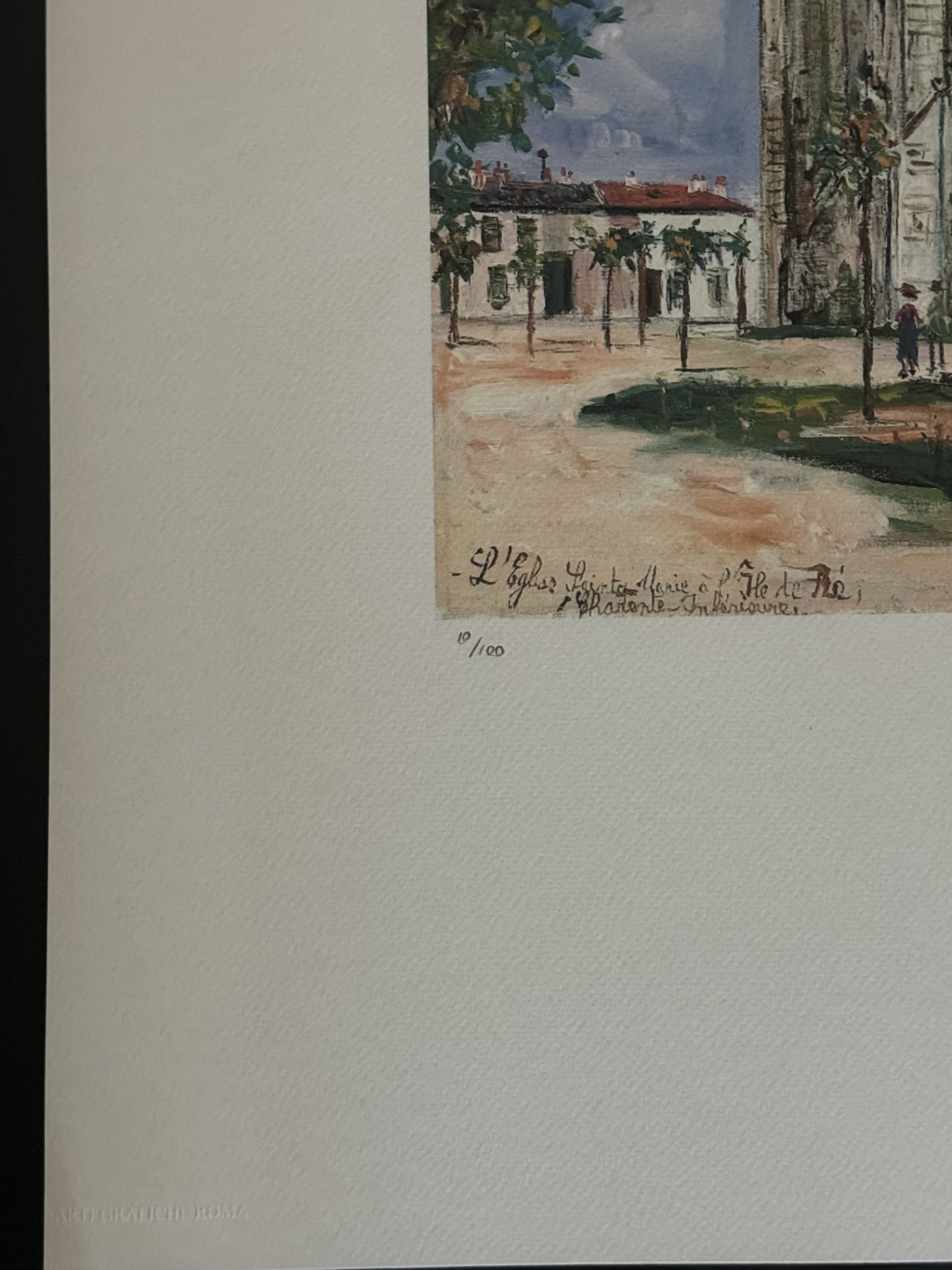 Maurice Utrillo offset lithograph pencil signed hand numbered - Image 2 of 4