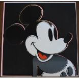 After Andy Warhol Mickey Mouse Screenprint (blind stamp)