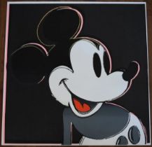 After Andy Warhol Mickey Mouse Screenprint (blind stamp)