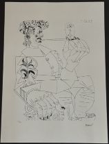 Pablo Picasso offset lithograph plate signed hand numbered