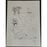 Pablo Picasso offset lithograph plate signed hand numbered