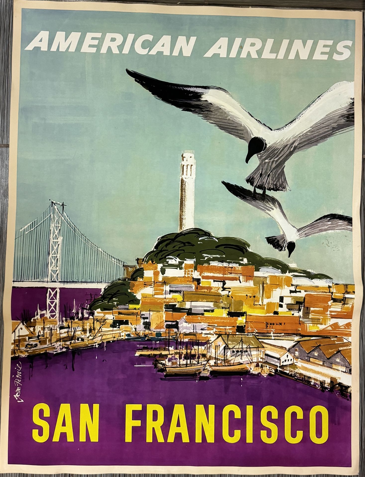 American Airlines San Francisco Poster