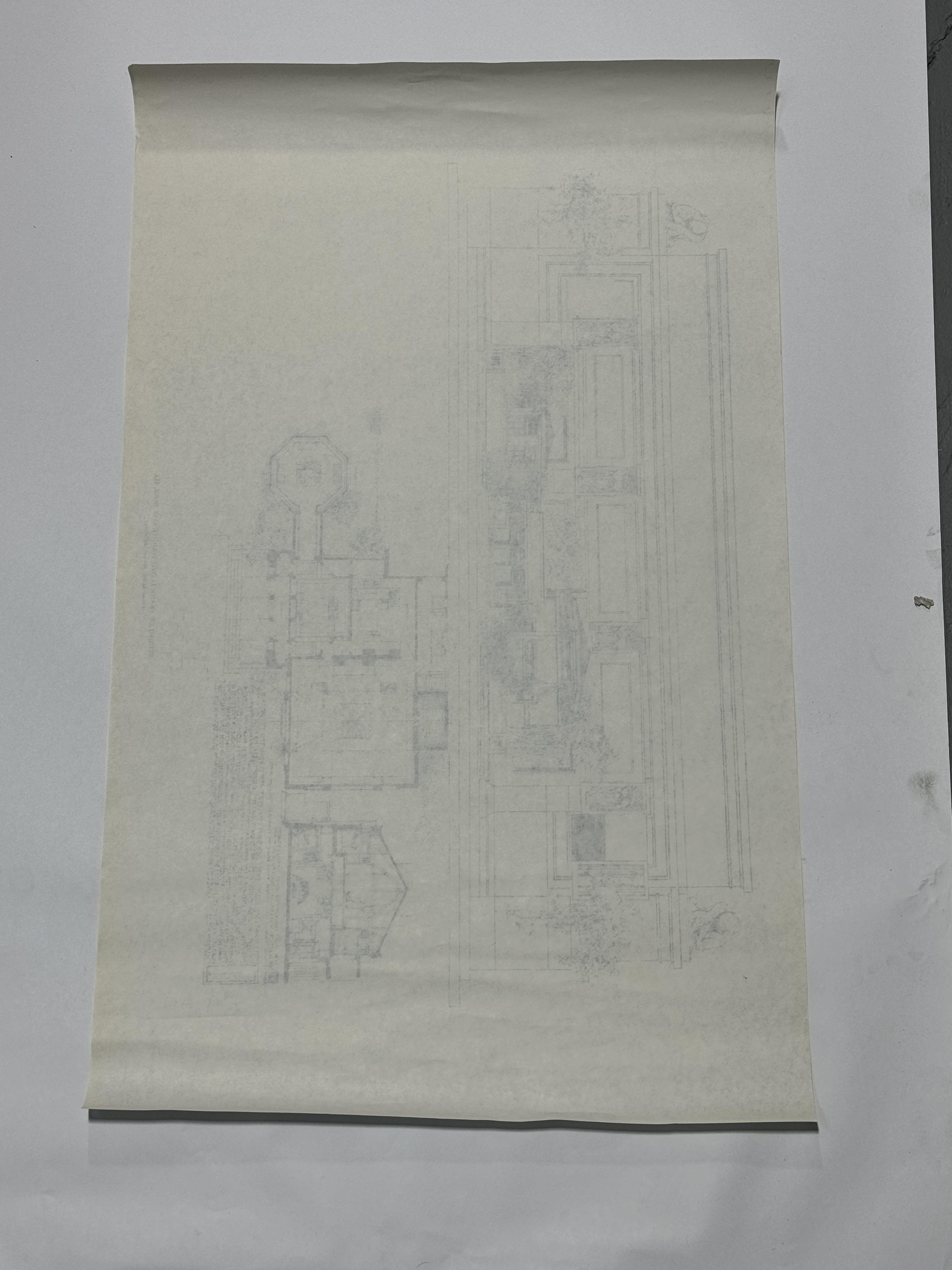 Frank Llyod Wright â€˜The Winslow Houseâ€™ blueprint - Image 2 of 2