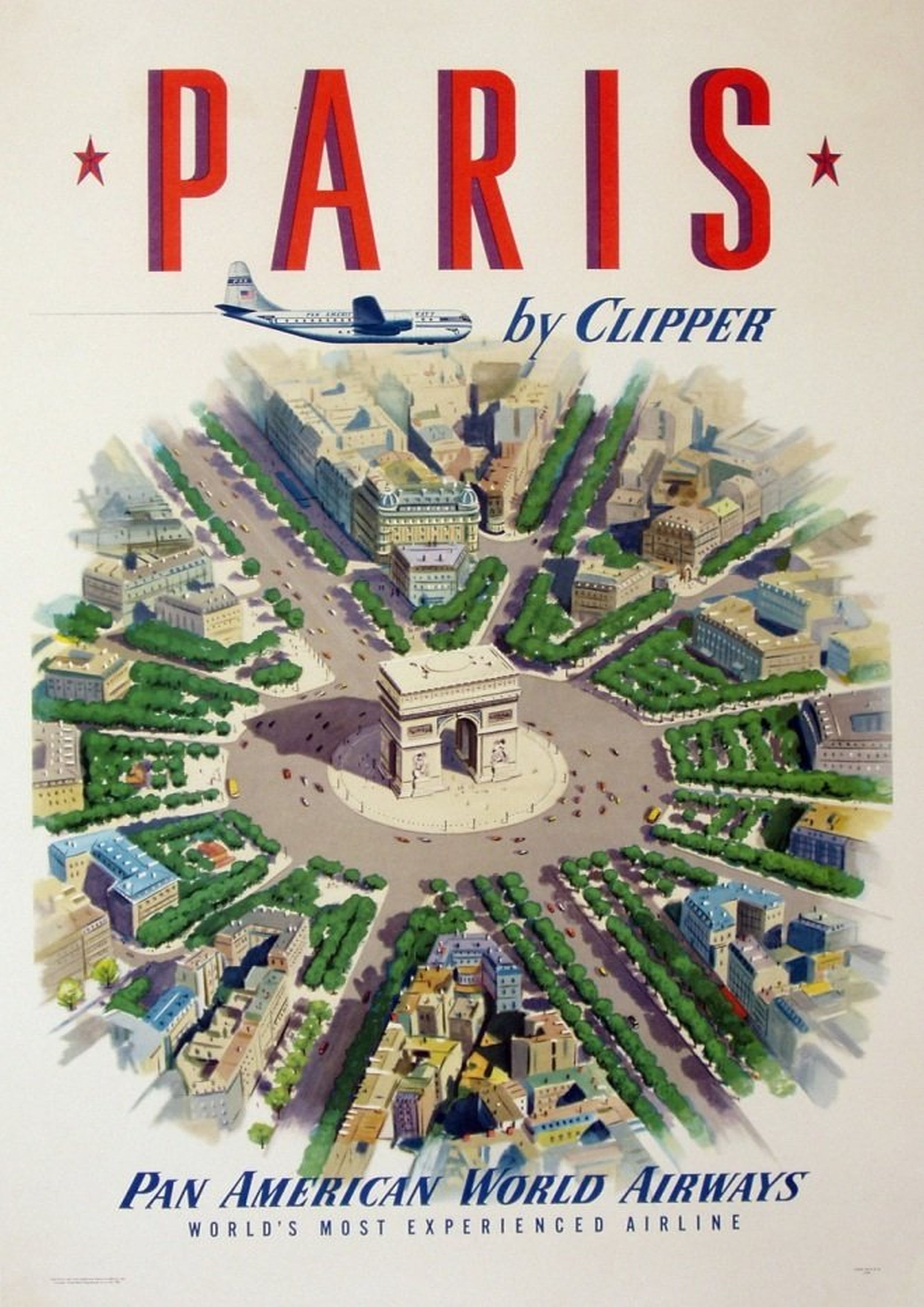 Pan American World Airways "Paris" Travel Poster