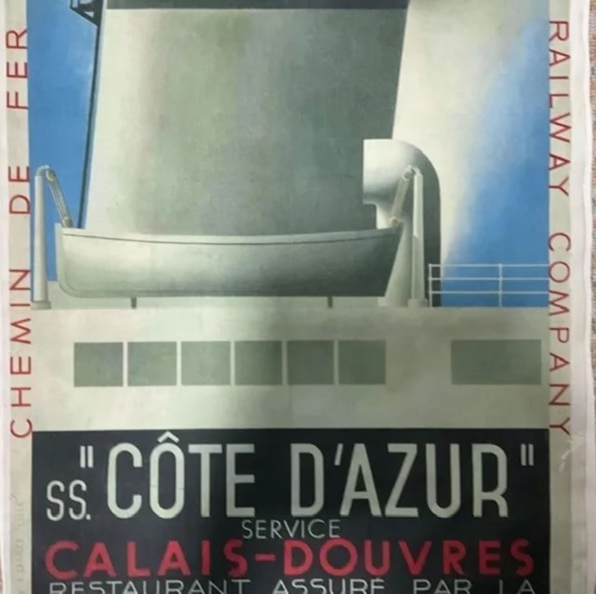 A.M. Cassandre Cote D'Azur Cruise Travel Poster - Bild 2 aus 4