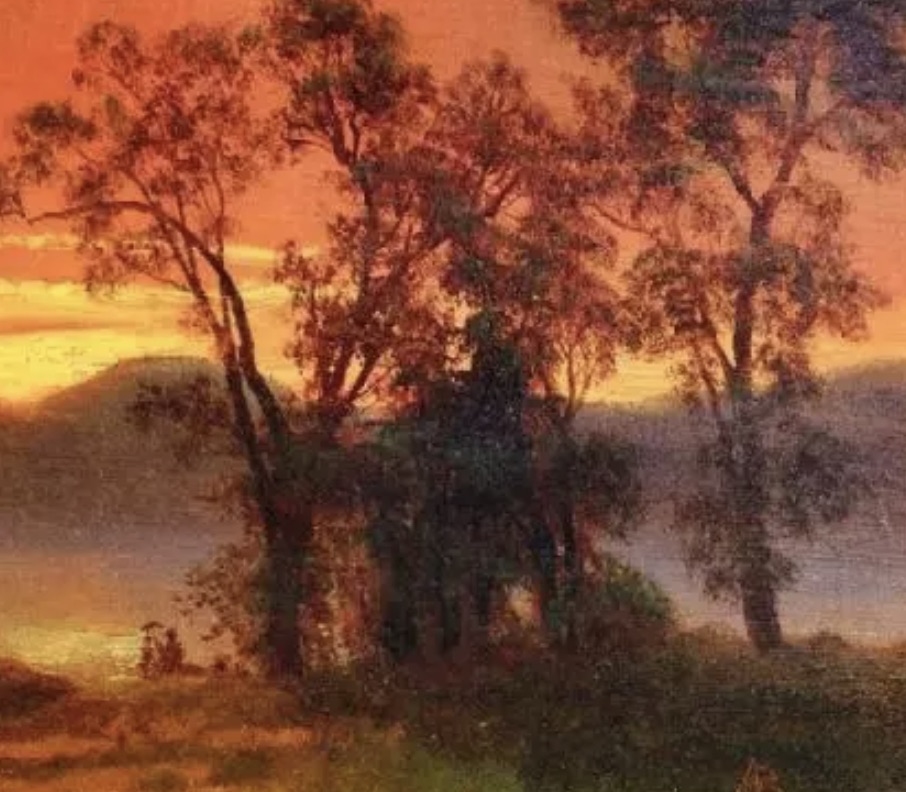 Albert Bierstadt "Sunset over the River" Oil Painting, After - Image 5 of 5