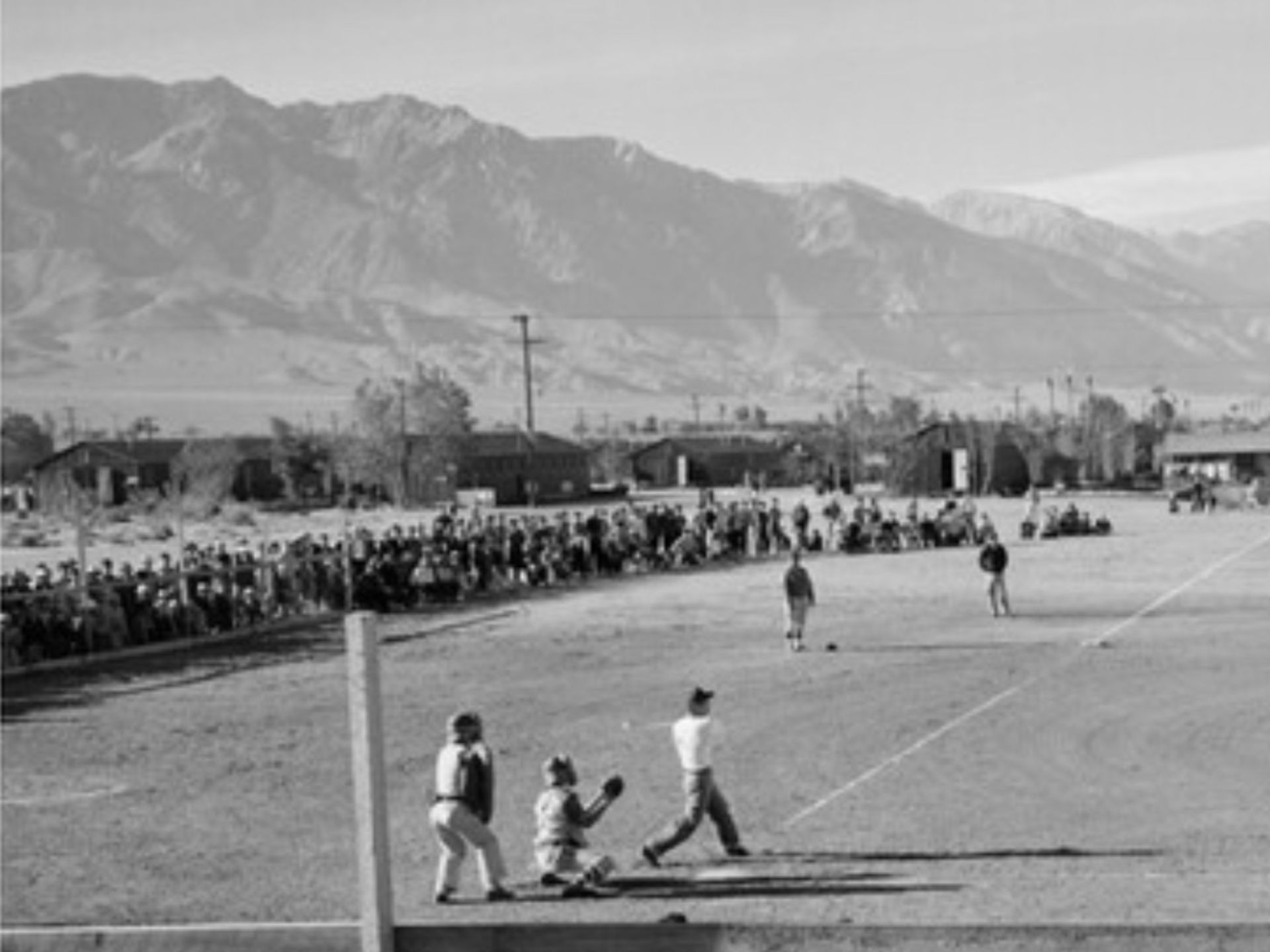 Ansel Adams "Manzanar Baseball, 1943" Print - Bild 2 aus 5