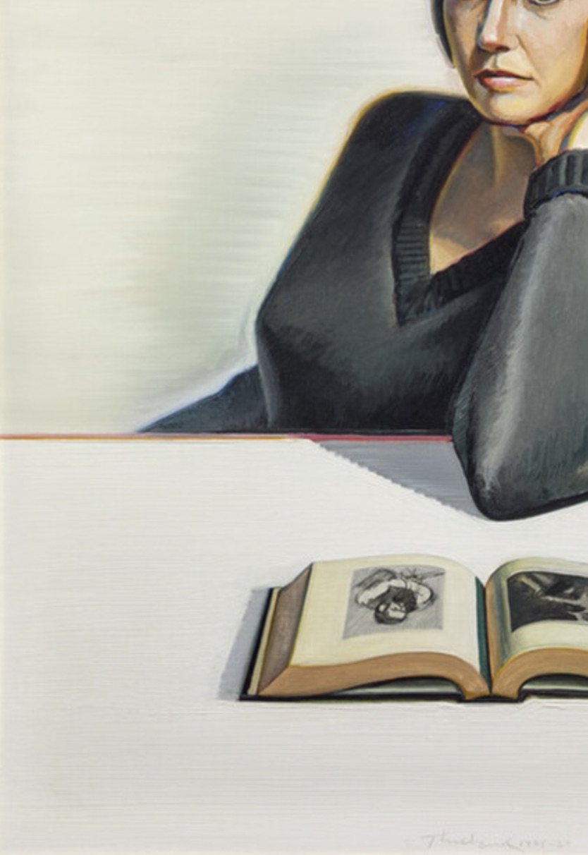 Wayne Thiebaud "Betty Jean Thiebaud and Book, 1969" Offset Lithograph - Image 4 of 5