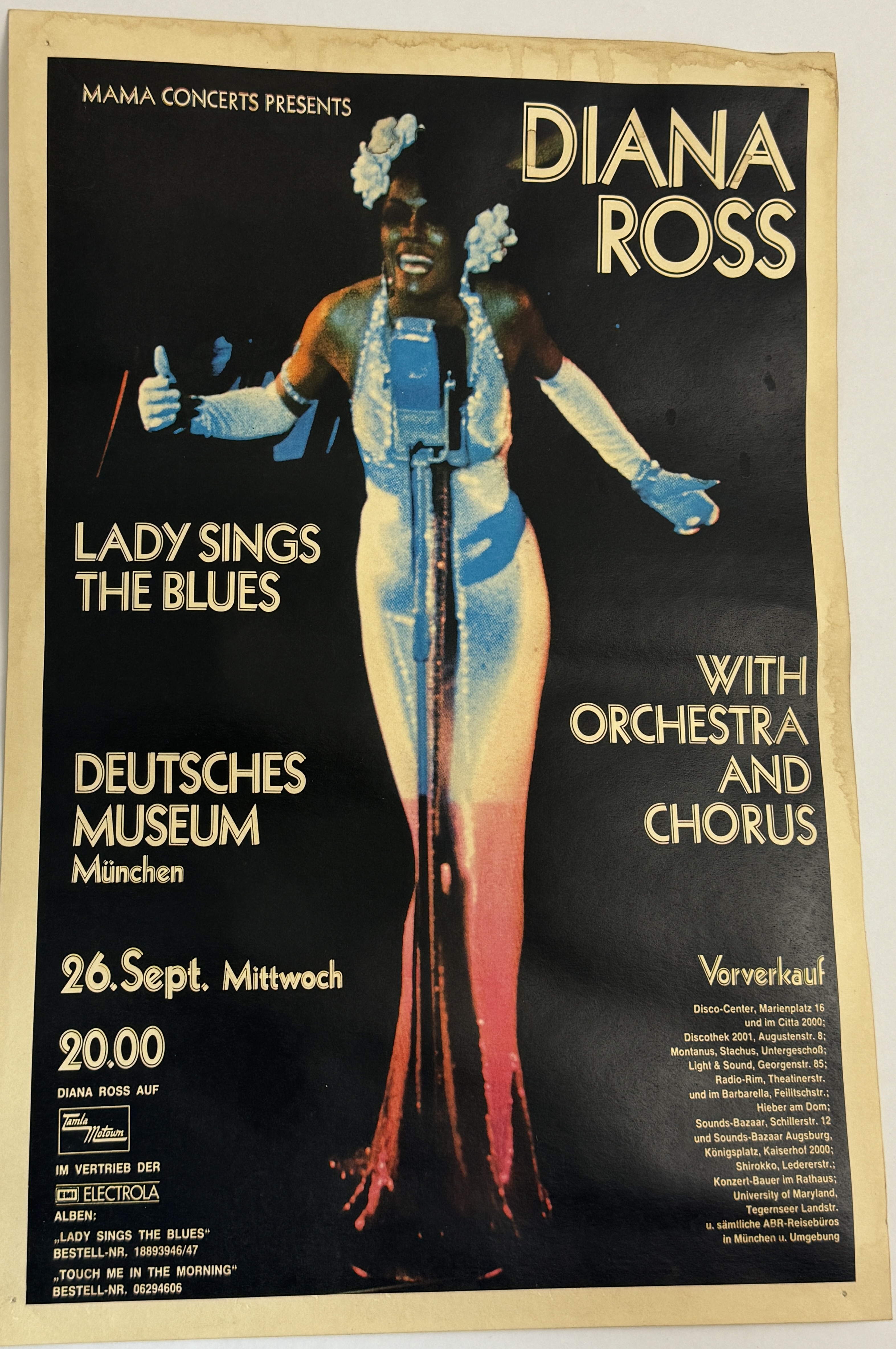 Diana Ross Mama Concert Poster