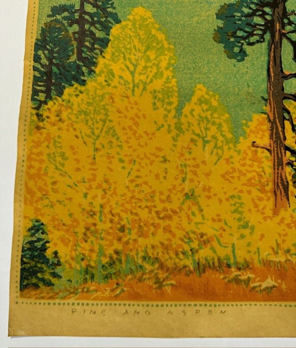 GUSTAVE BAUMANN PINE AND ASPENS PRINT - Image 3 of 7