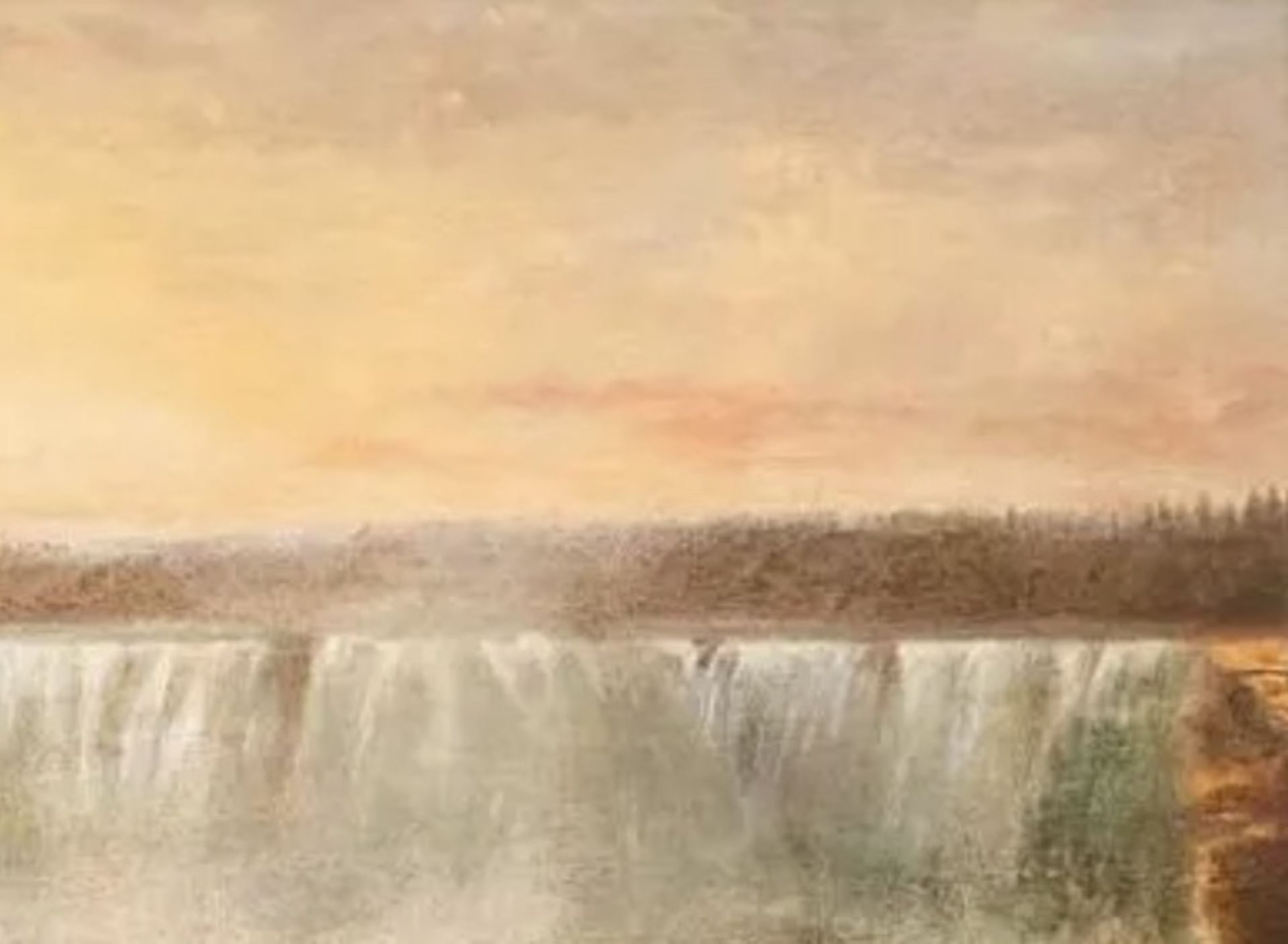 Albert Bierstadt "View of Niagara" Oil Painting, After - Image 3 of 5
