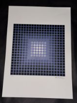 Victor Vasarely offset lithograph plate signed hand numbered