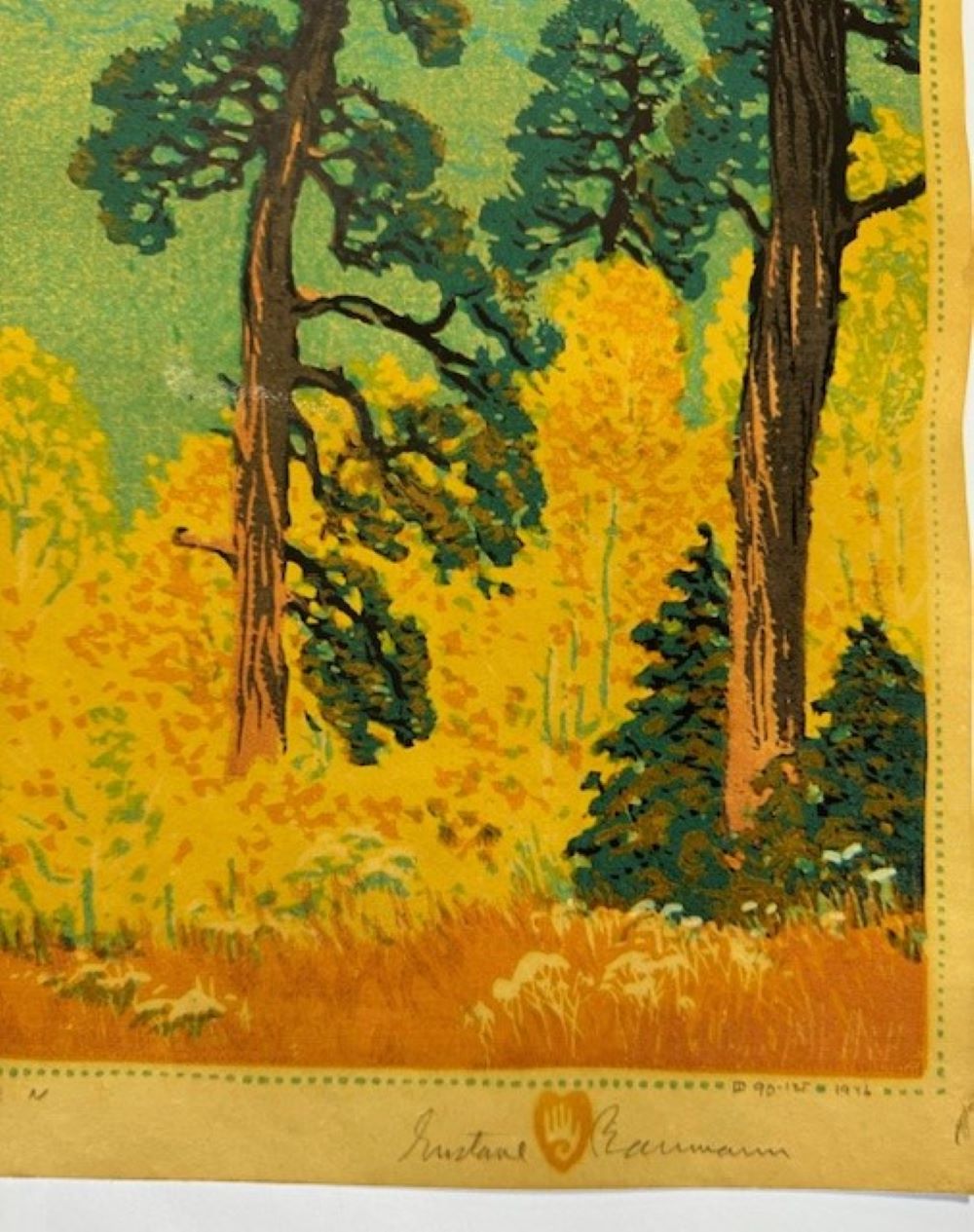 GUSTAVE BAUMANN PINE AND ASPENS PRINT - Image 2 of 7