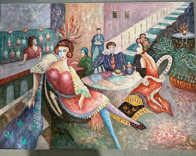 AFTER ITZCHAK TARKAY OIL ON CANVAS PAINTING - Image 2 of 6