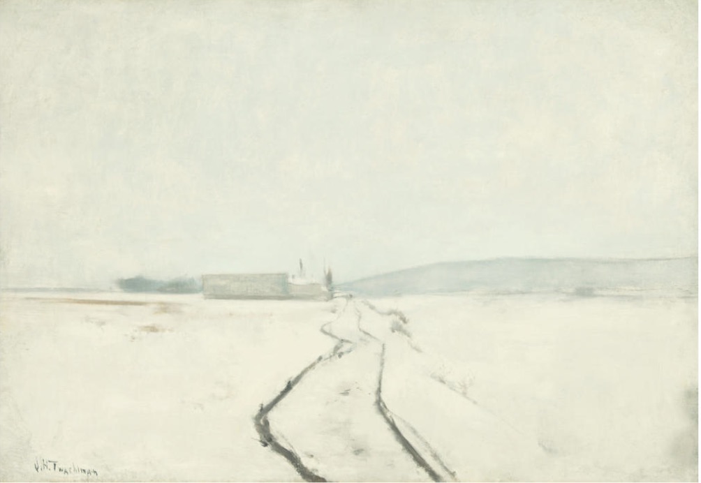 John Henry Twachtman "Along the River, Winter, CA. 1889" Print