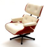 Eames White Lounge Chair Desk Display