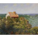 Claude Monet "Fishermans Cottage at Varengeville, 1882" Oil Painting