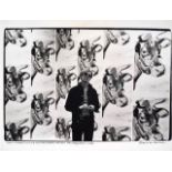 FRED MCDARRAH Andy Warhol with his Cow Wallpaper, Castelli Gallery Photo print