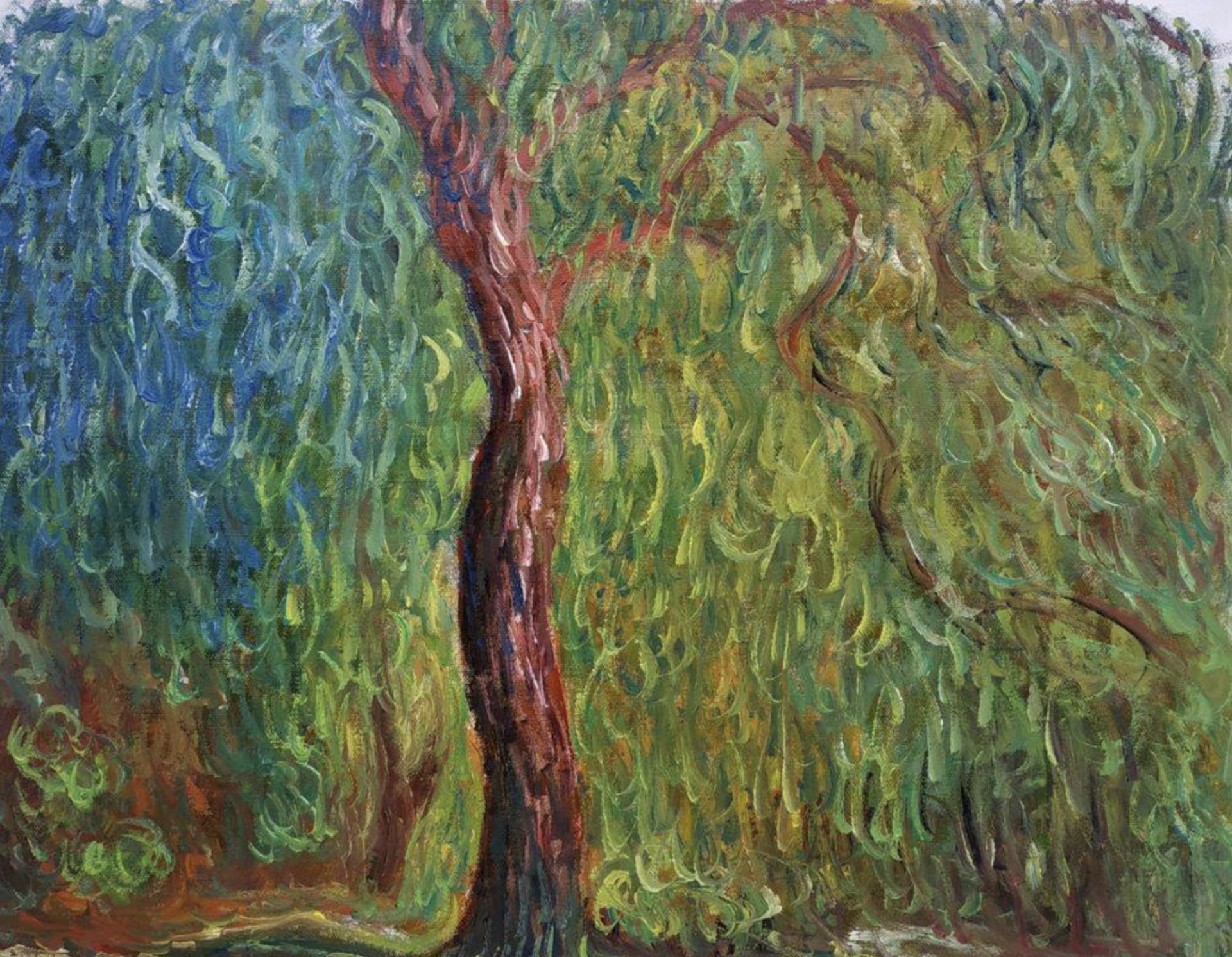 Claude Monet "Weeping Willow, 1918" Oil Painting