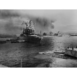 World War II "USS California, Pearl Harbor" Print