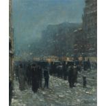 Childe Hassam "Broadway and 42nd Street, 1902" Offset Lithograph