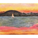 Pierre Bonnard "Sailboat at Sunset, 1905" Painting