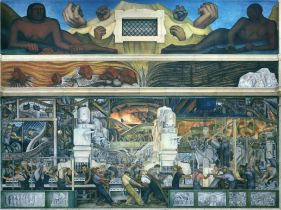 Diego Rivera "North Wall Center Panels,1932" Offset Lithograph