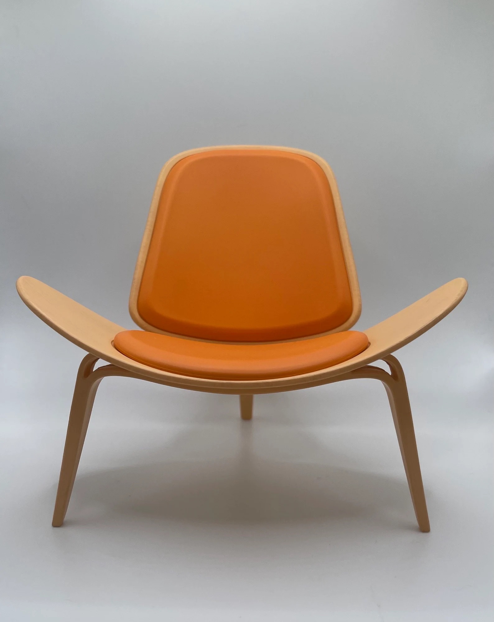 Three Hans Wegner Shell Chairs, Scale Model Desk Displays