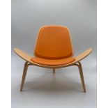 Three Hans Wegner Shell Chairs, Scale Model Desk Displays