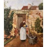 Childe Hassam "The Garden Door, 1888" Painting