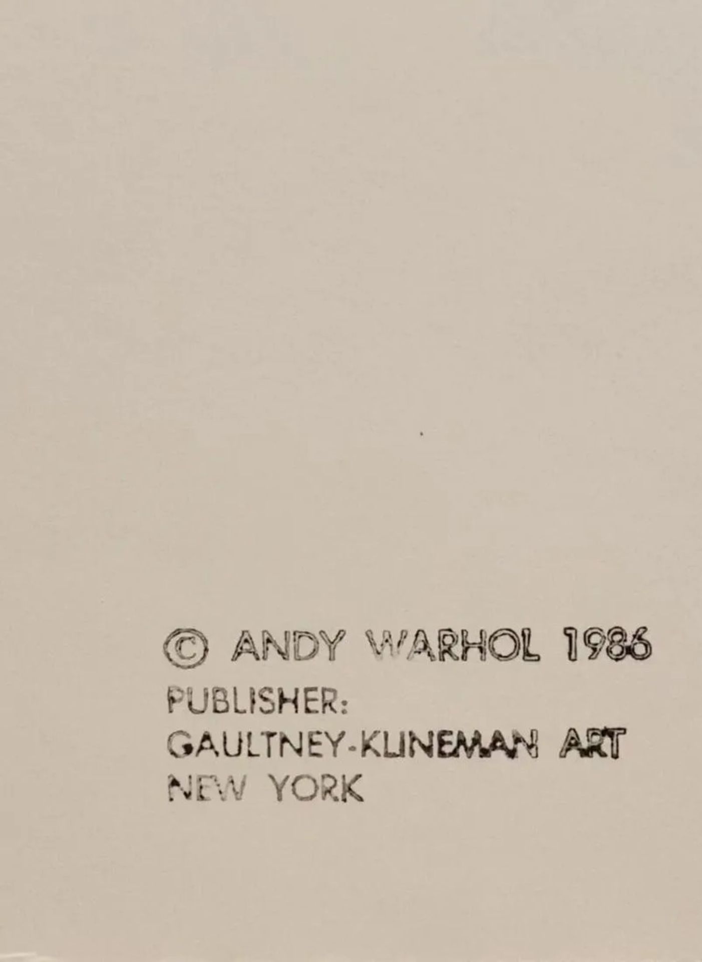Andy Warhol Silkscreen â€œAction Picture"- FS 375-1986 - Bild 3 aus 3