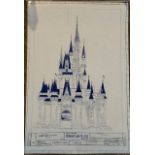Disneyland Cinderella castle blueprint