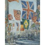 Childe Hassam "Avenue of the Allies, Great Britain, 1918" Offset Lithograph