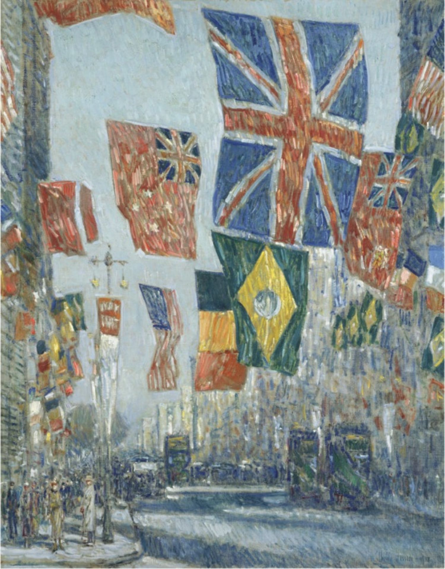Childe Hassam "Avenue of the Allies, Great Britain, 1918" Offset Lithograph