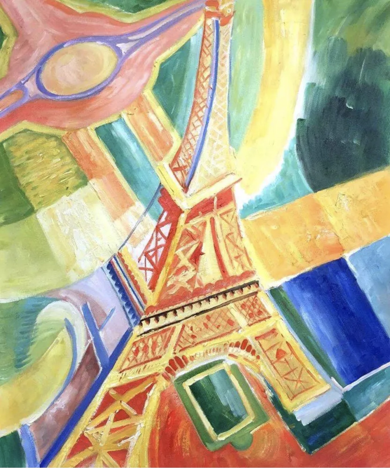 Robert Delaunay "Eiffel Tower, 1928" Oil Painting